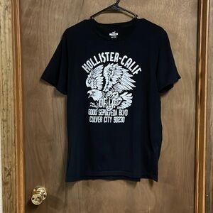 Hollister Short Sleeve Shirt Large Black Logo